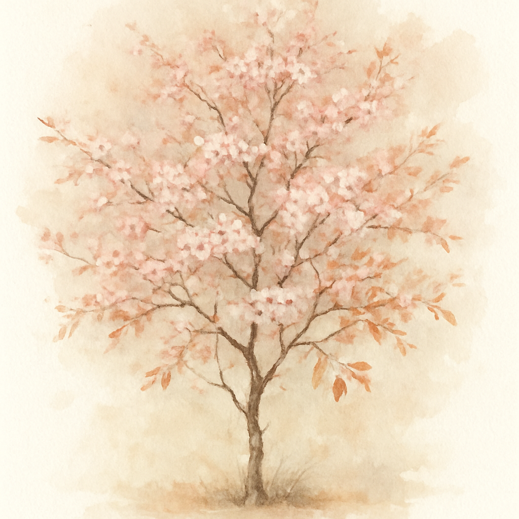 Prunus incisa 'Kojo no mai' Tree