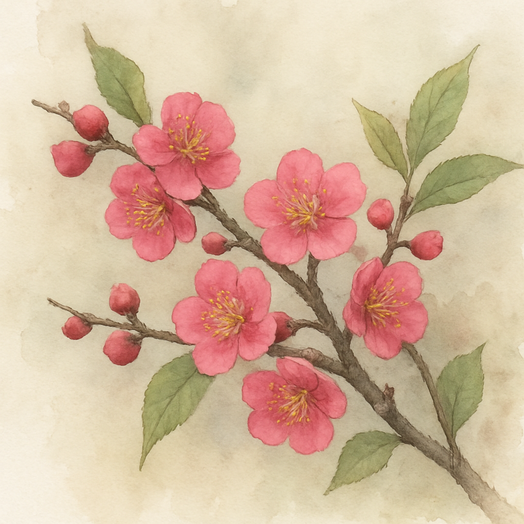 Prunus mume 'Beni chidori' Tree