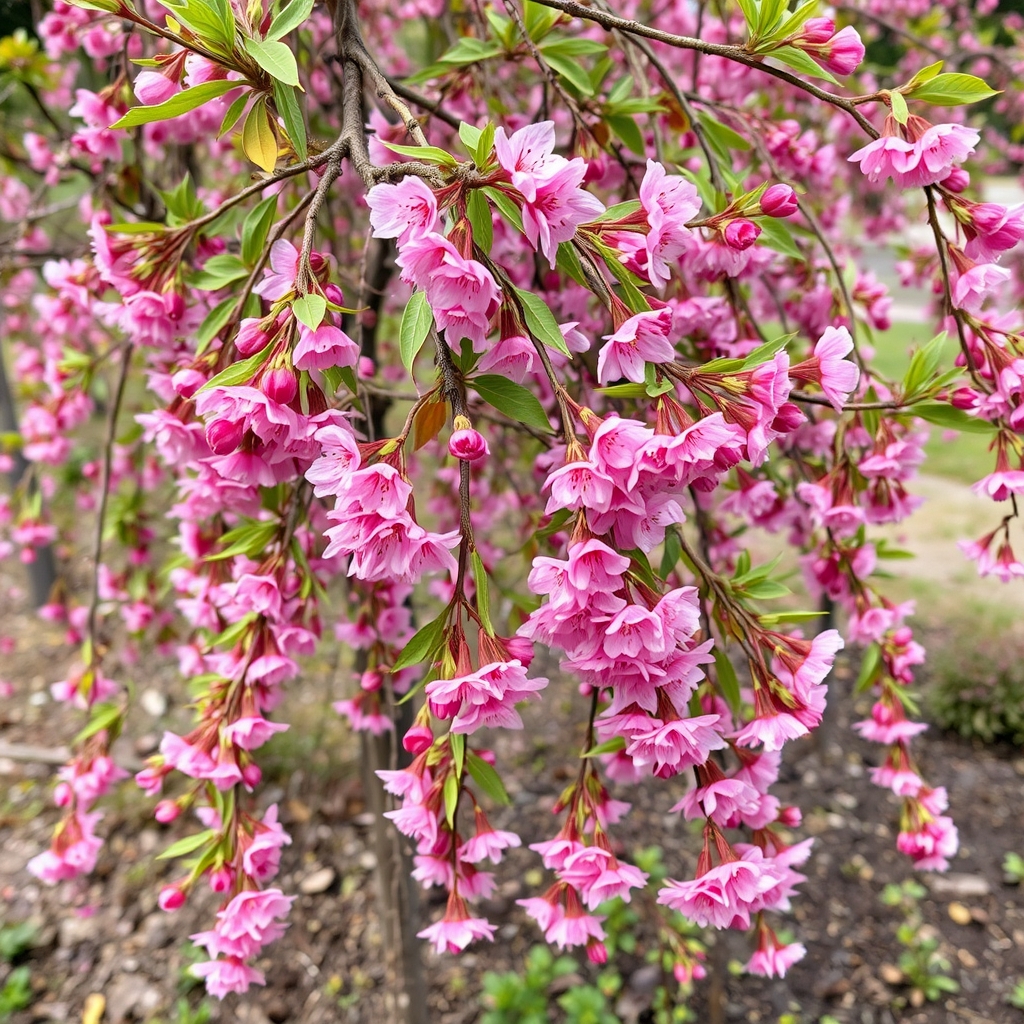 Prunus Pendular Rubra Japanese Flowering Cherry Plants