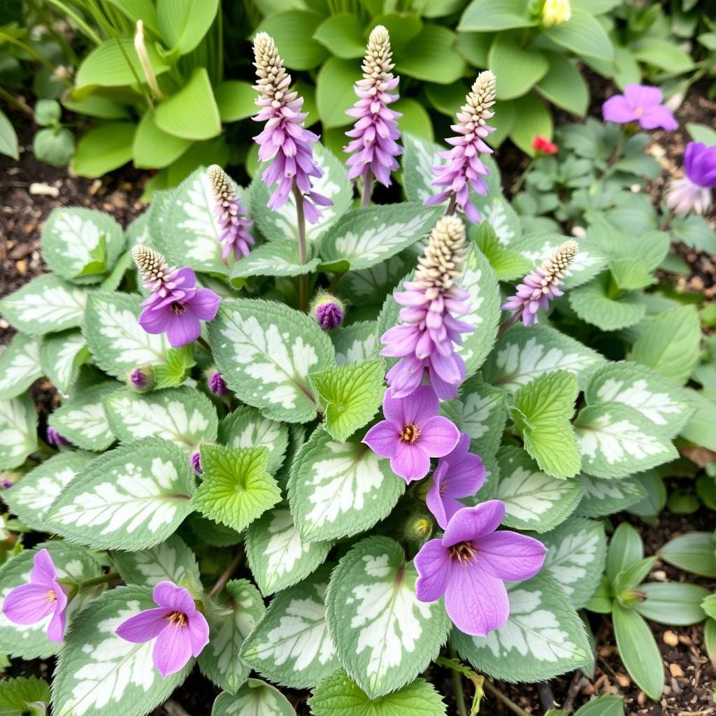 Sidalcea, Pulmonaria & Helleborus Mix