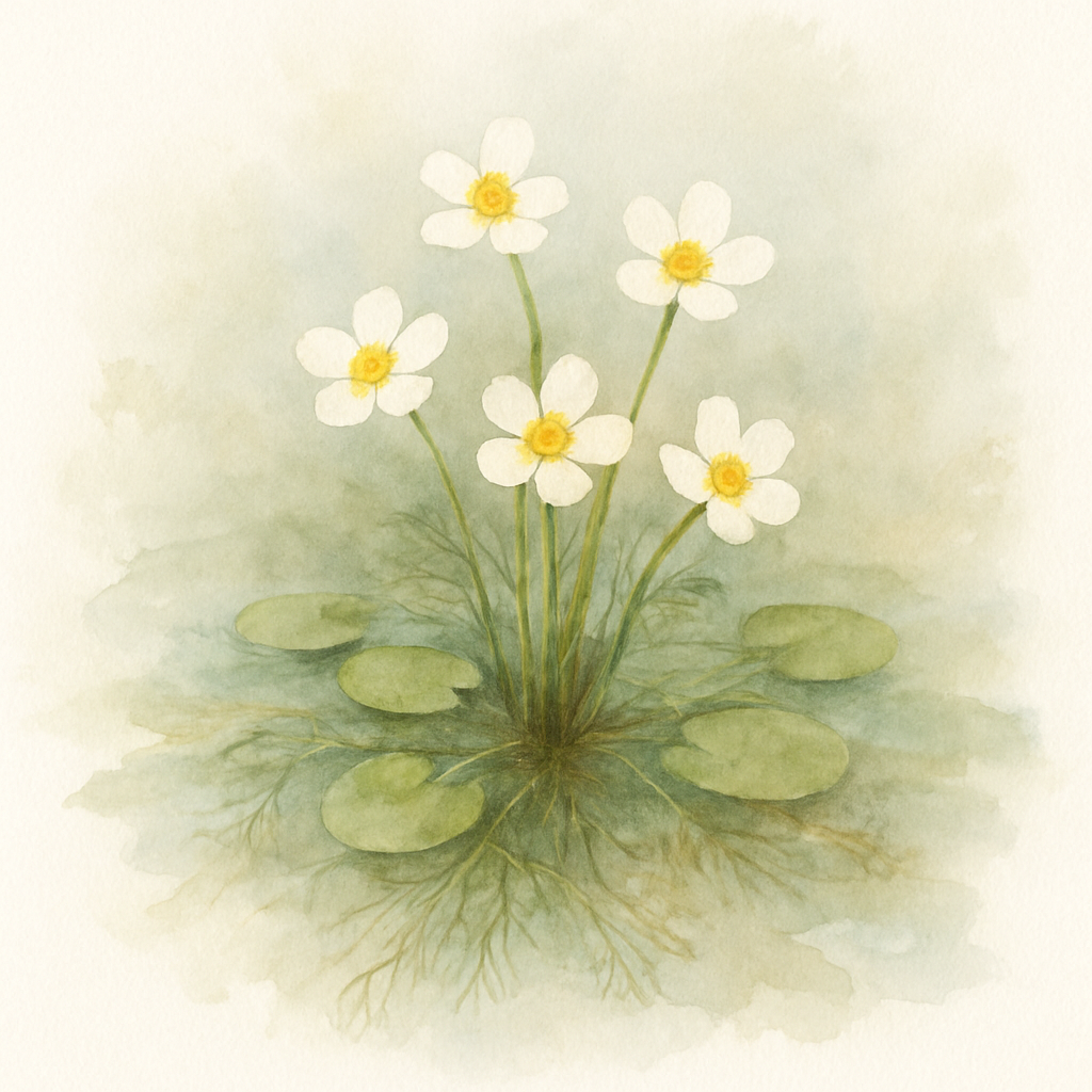 Ranunculus aquatilis (Water crowfoot)