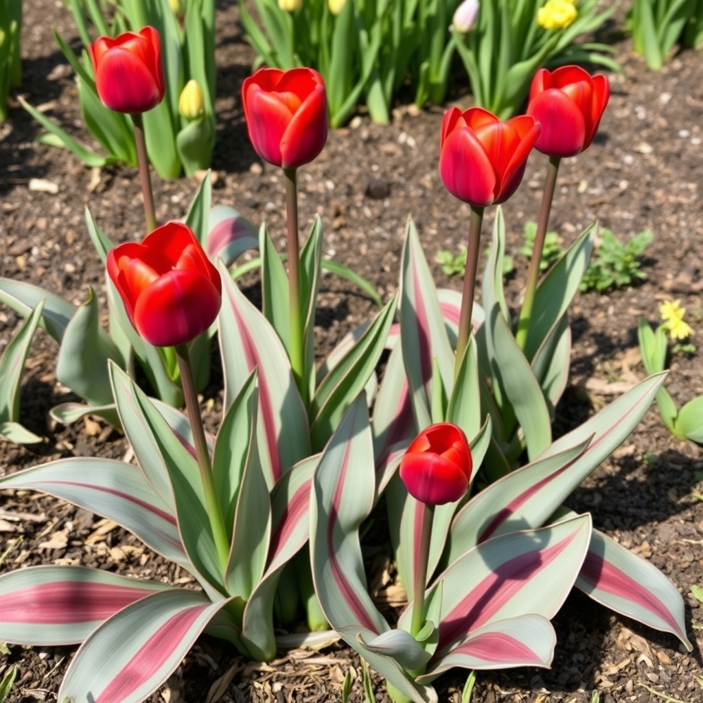 'Red Riding Hood' Tulip Bulbs, Greigii