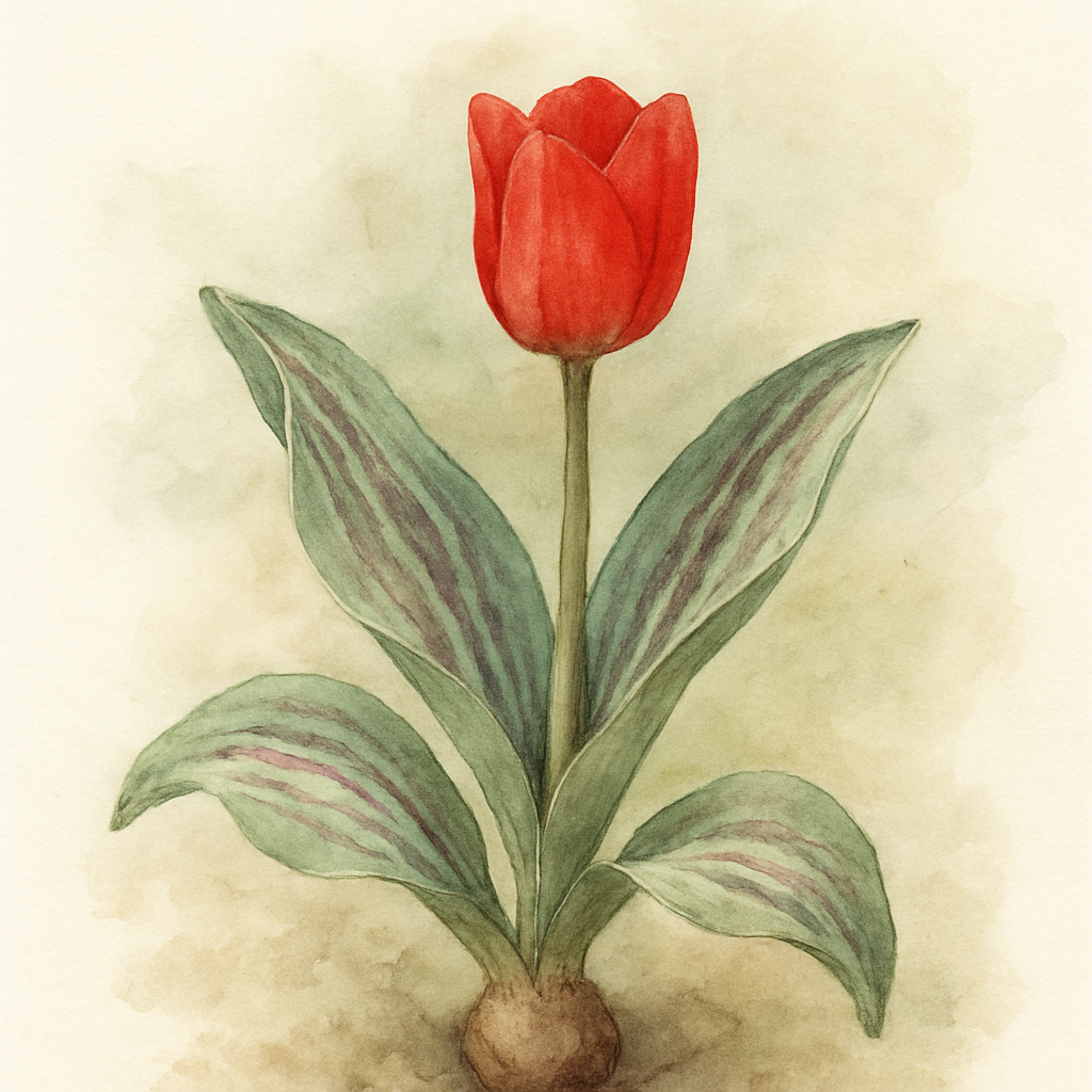 'Red Riding Hood' Tulip Bulbs, Greigii