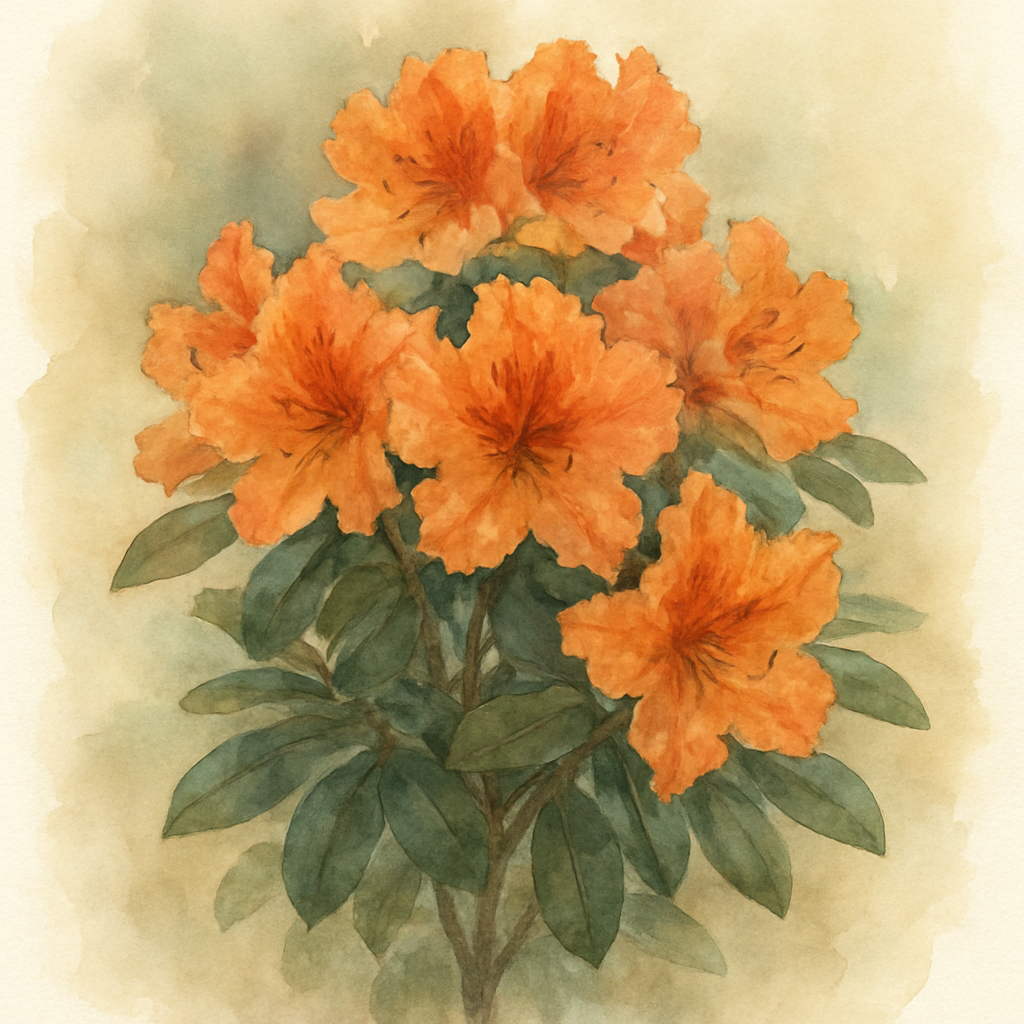 Rhododendron 'Tortoiseshell Orange' Shrub