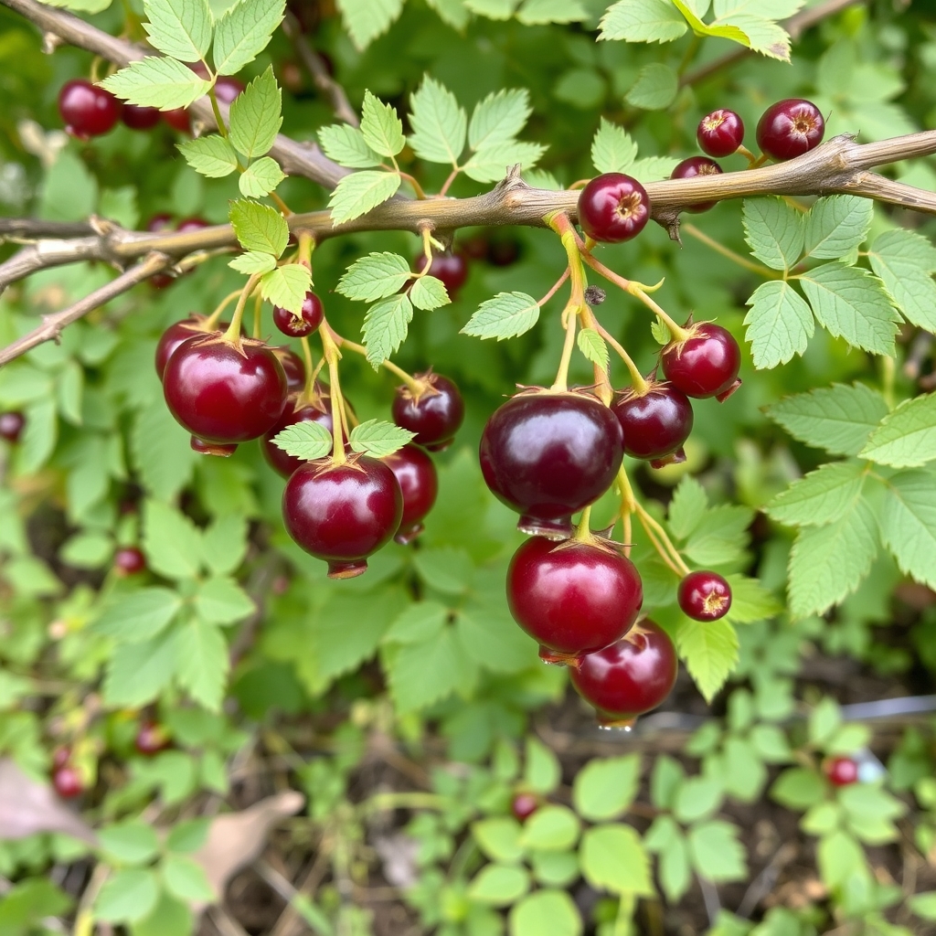 Ribes uva crispa Rokula Red Gooseberry (new variety)