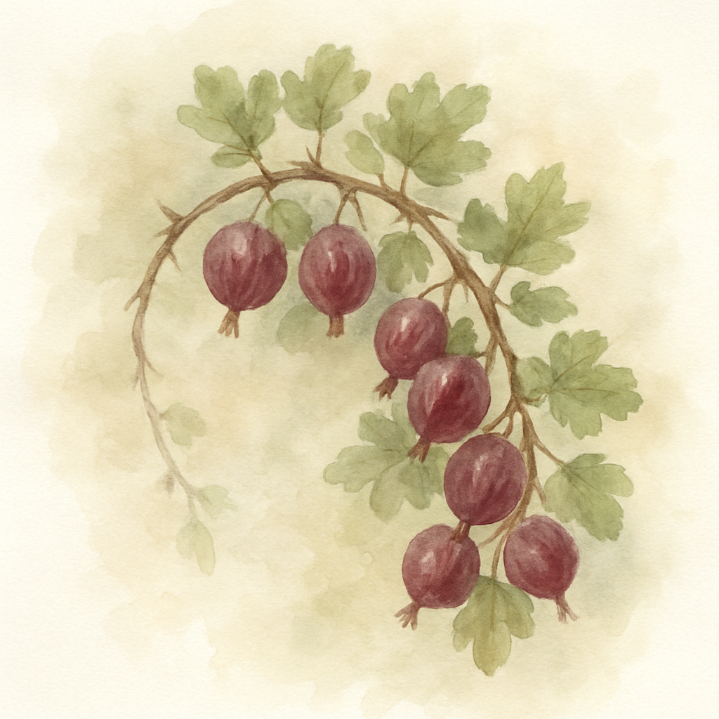 Ribes uva crispa Rokula Red Gooseberry (new variety)
