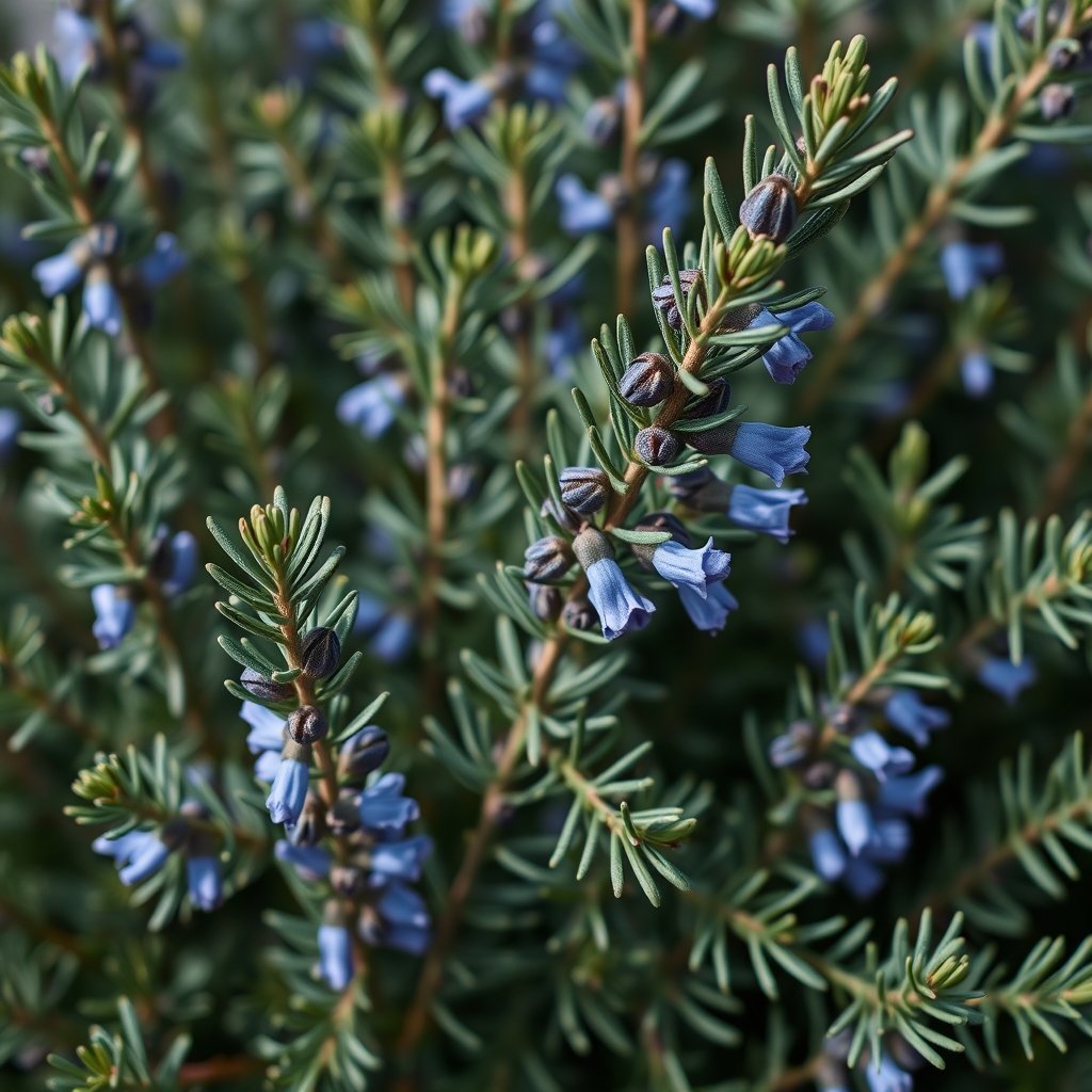 Rosemary: Corsican Blue (Salvia rosmarinus var. angustissimus 'Corsican Blue')