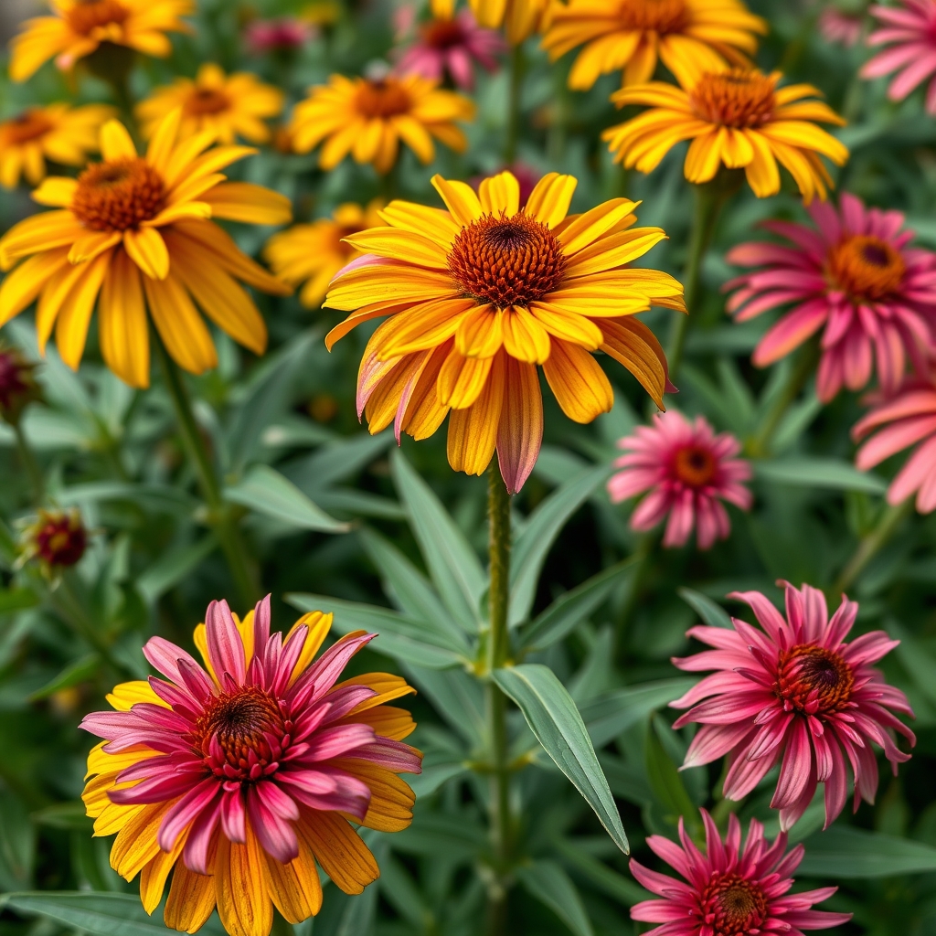 Heliopsis, Rudbeckia & Monarda Mix
