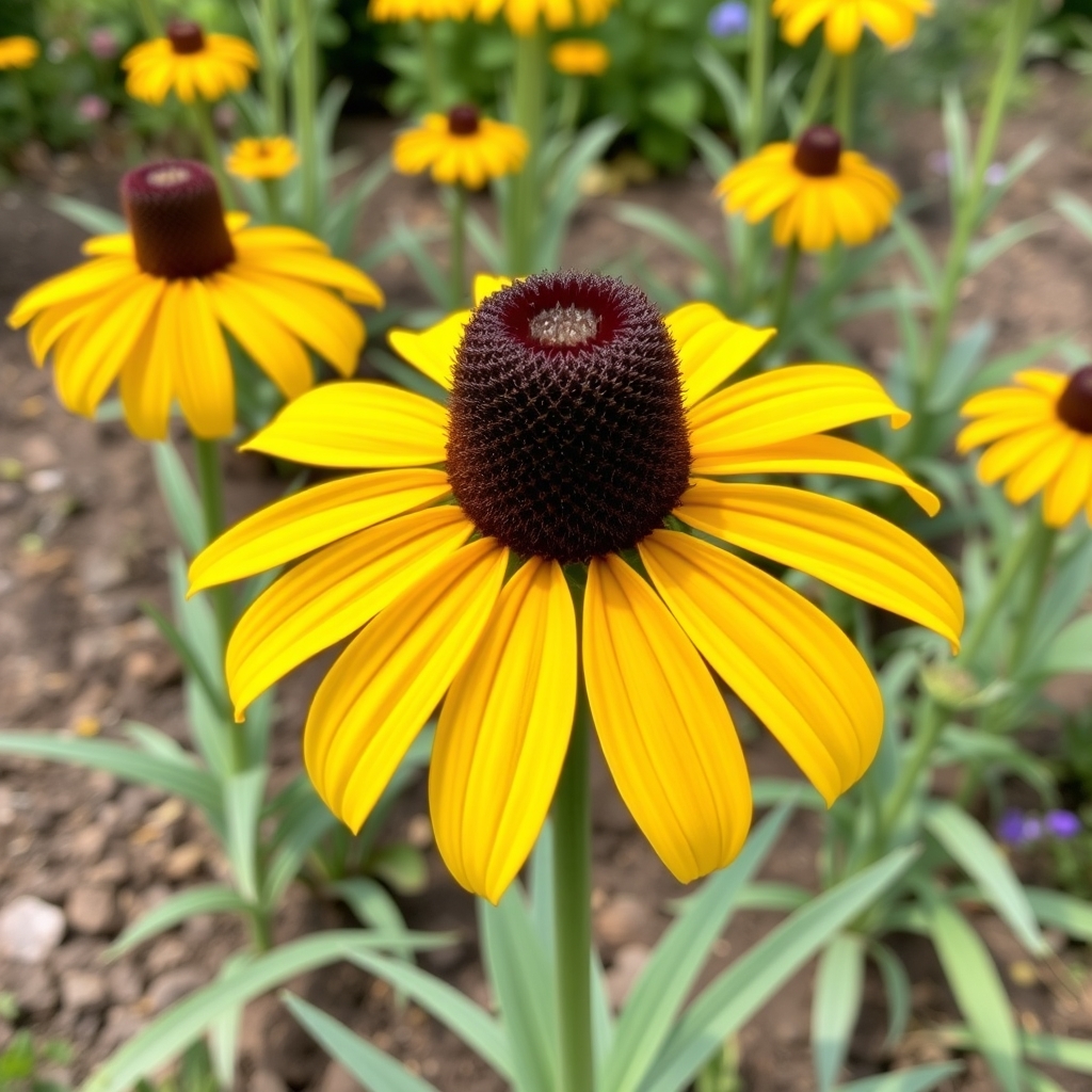Rudbeckia subtomentosa 'Loofahsa Wheaten Gold'