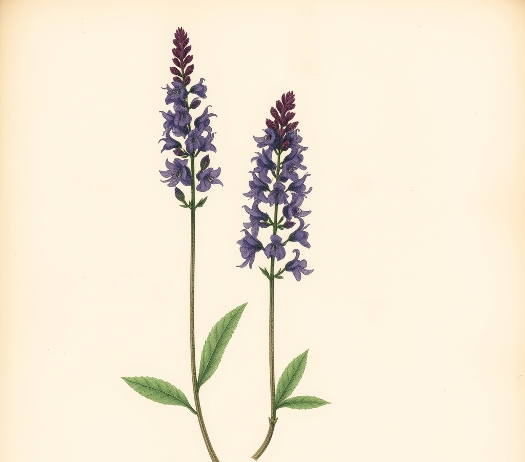 Pair of Purple Salvia