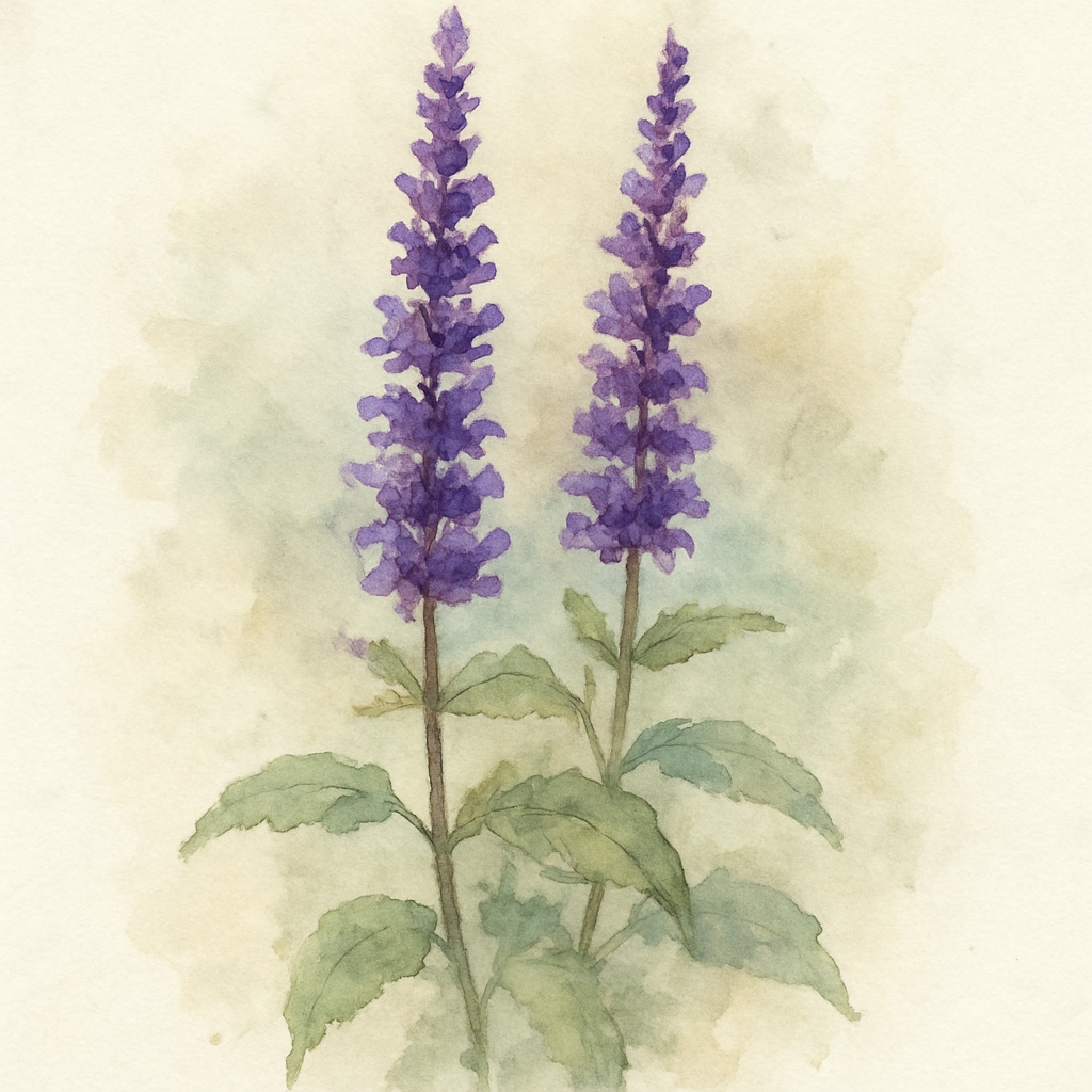 Pair of Purple Salvia