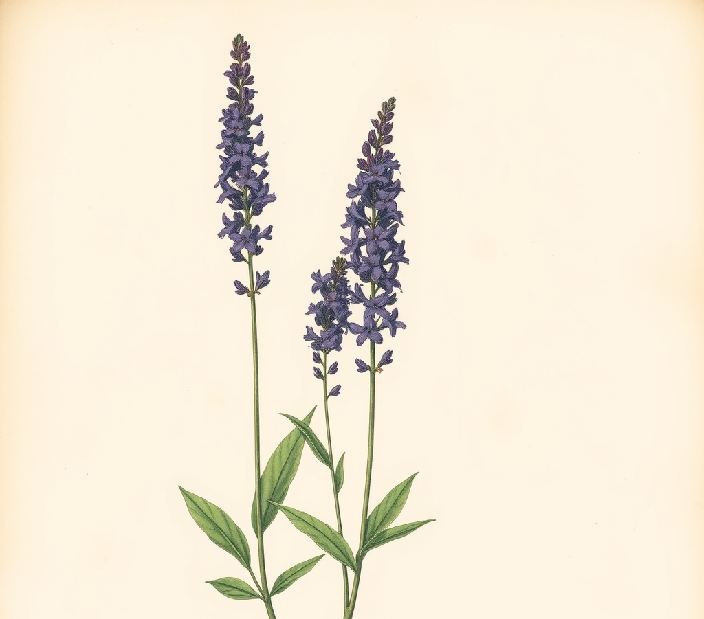 Purple Salvia Pair