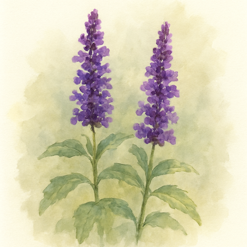 Purple Salvia Pair