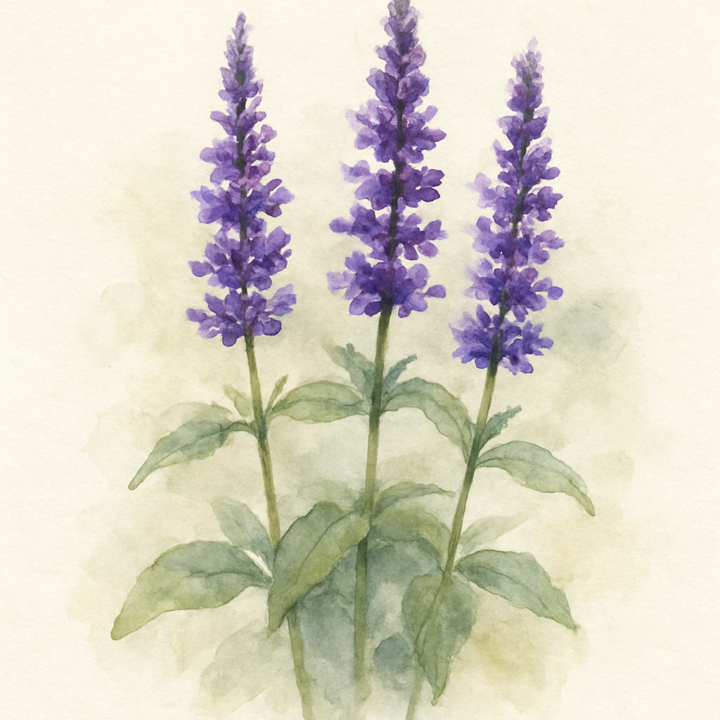 Purple Salvia Trio