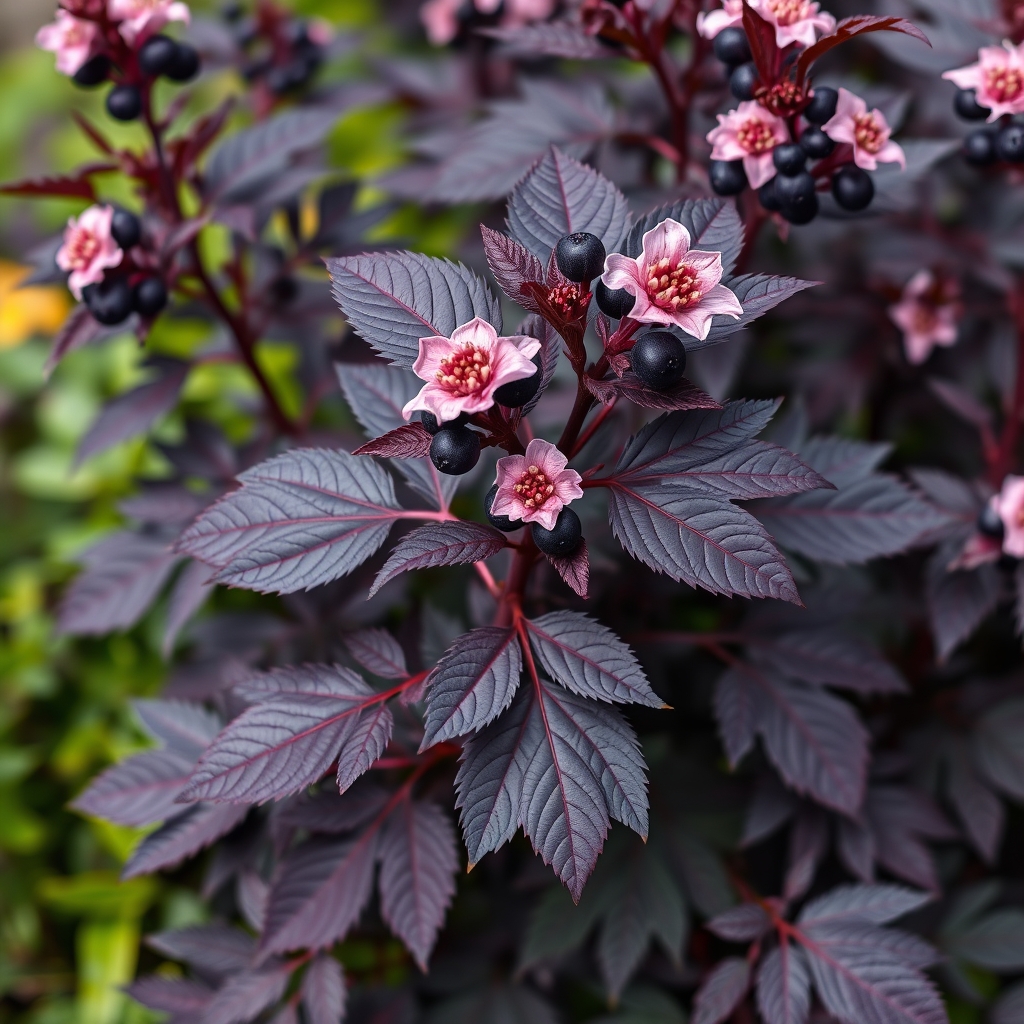 Sambucus nigra f. porphyrophylla ‘Cherry Lace’