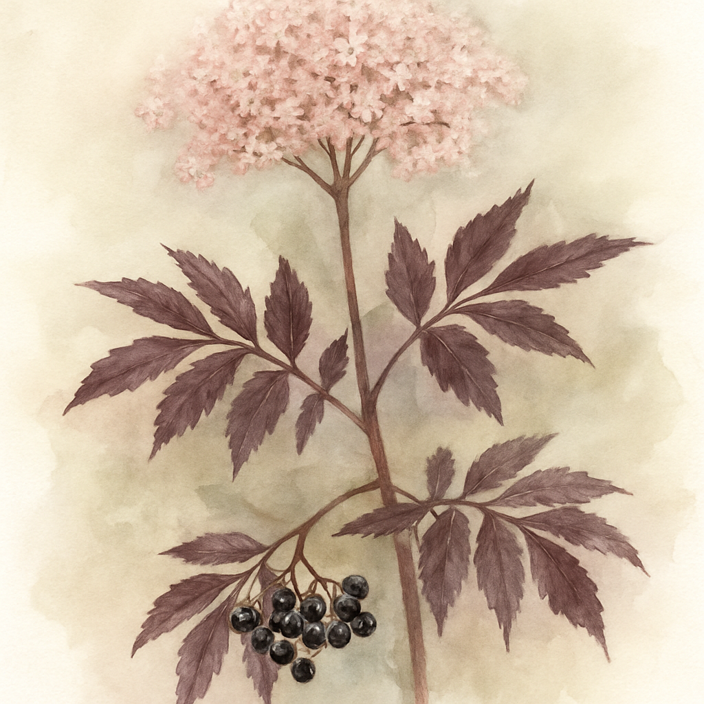Sambucus nigra f. porphyrophylla ‘Cherry Lace’