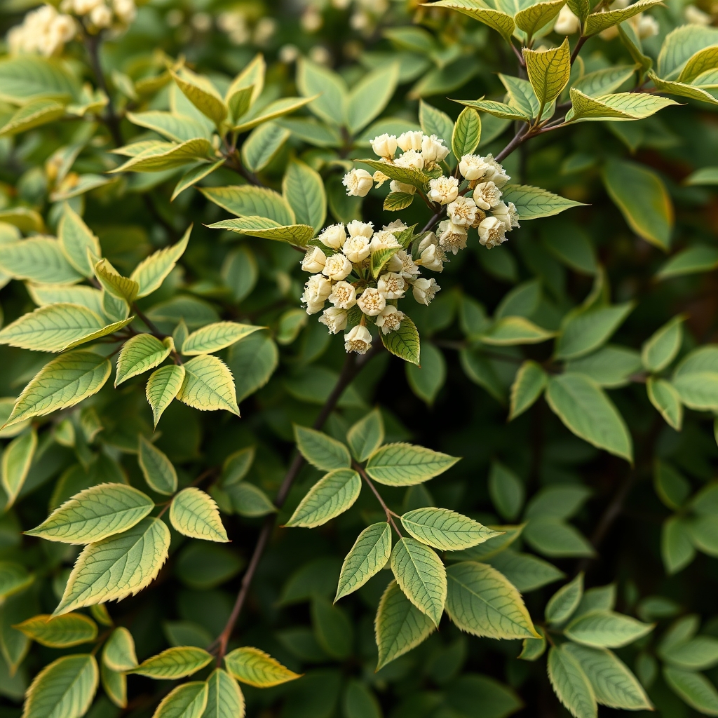 Sambucus nigra Madonna Variegated Elderflower