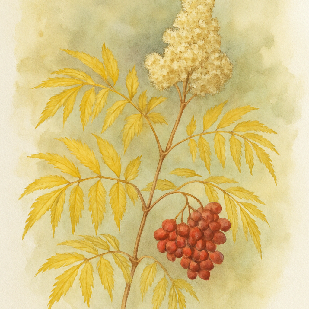 Sambucus racemosa 'Plumosa Aurea'