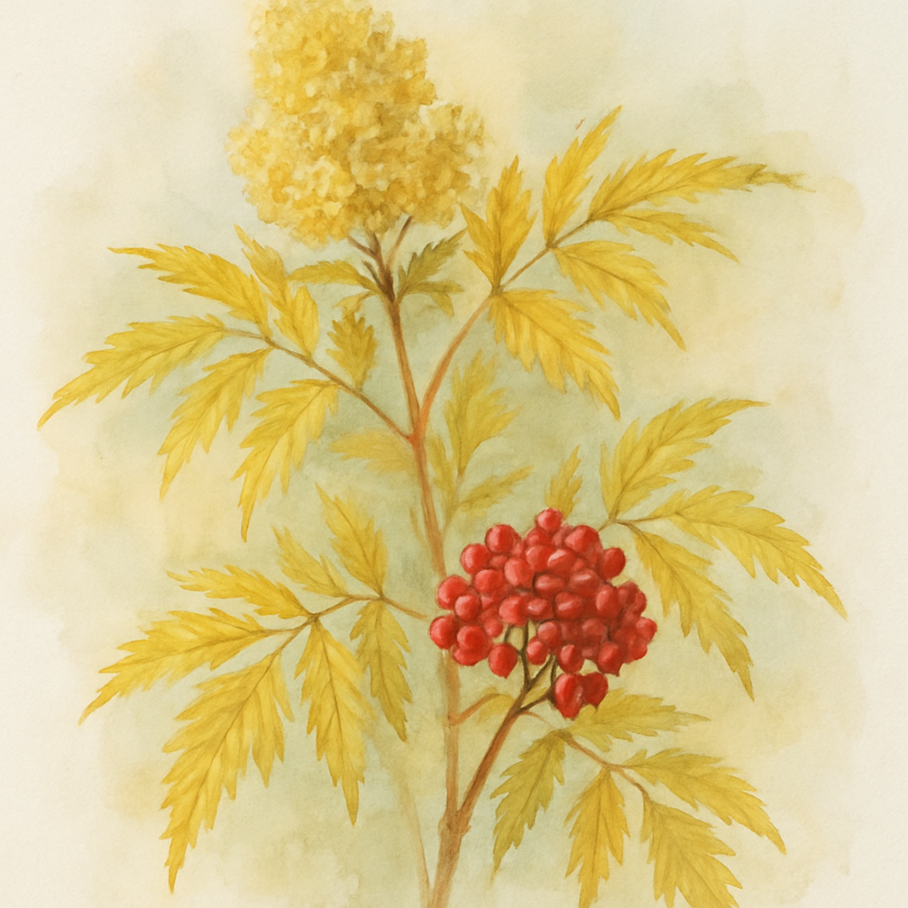 Sambucus racemosa Sutherland Gold