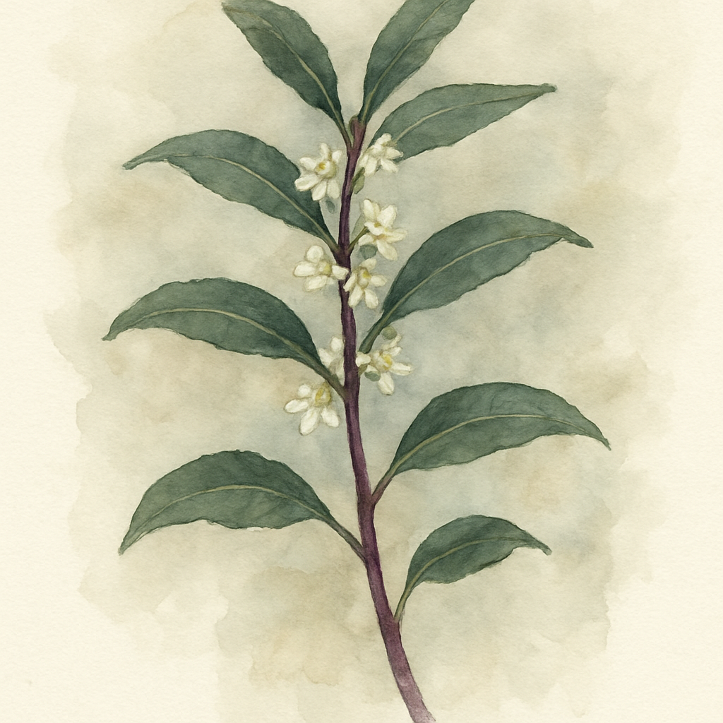 Sarcococca hookeriana 'Purple Stem' Shrub