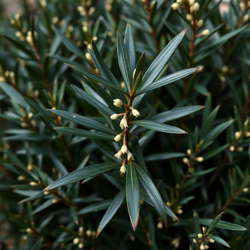 Sarcococca hookeriana var hookeriana 'Ghorepani' – Narrow Leaved Sweet Box