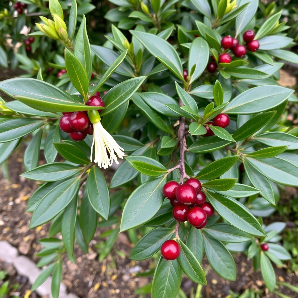 Sarcococca ruscifolia 'Crimson' – Fragrant Sweet Box Crimson fruited form
