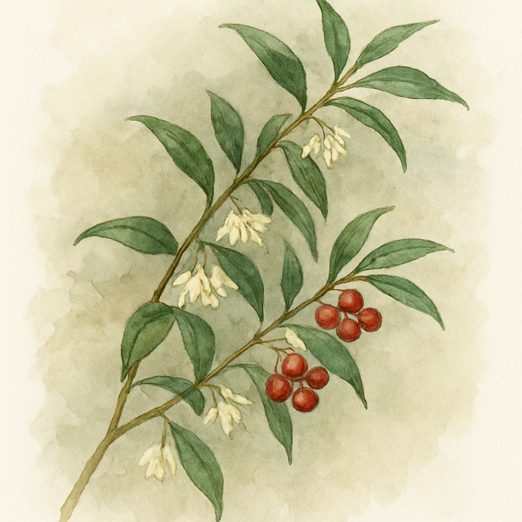Sarcococca ruscifolia var. chinensis Chinese Fragrant Red Sweet Box (red fruited)