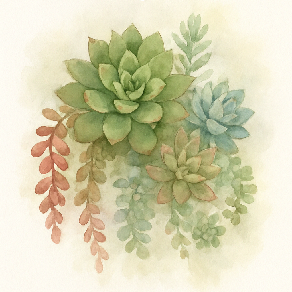 of 5 Hardy Succulent Plugs – UK Grown (Free Delivery) – Sedum l Sempervivum l Saxifrage l Lampranthus – Rockery l Drought Tolerant l Outdoor