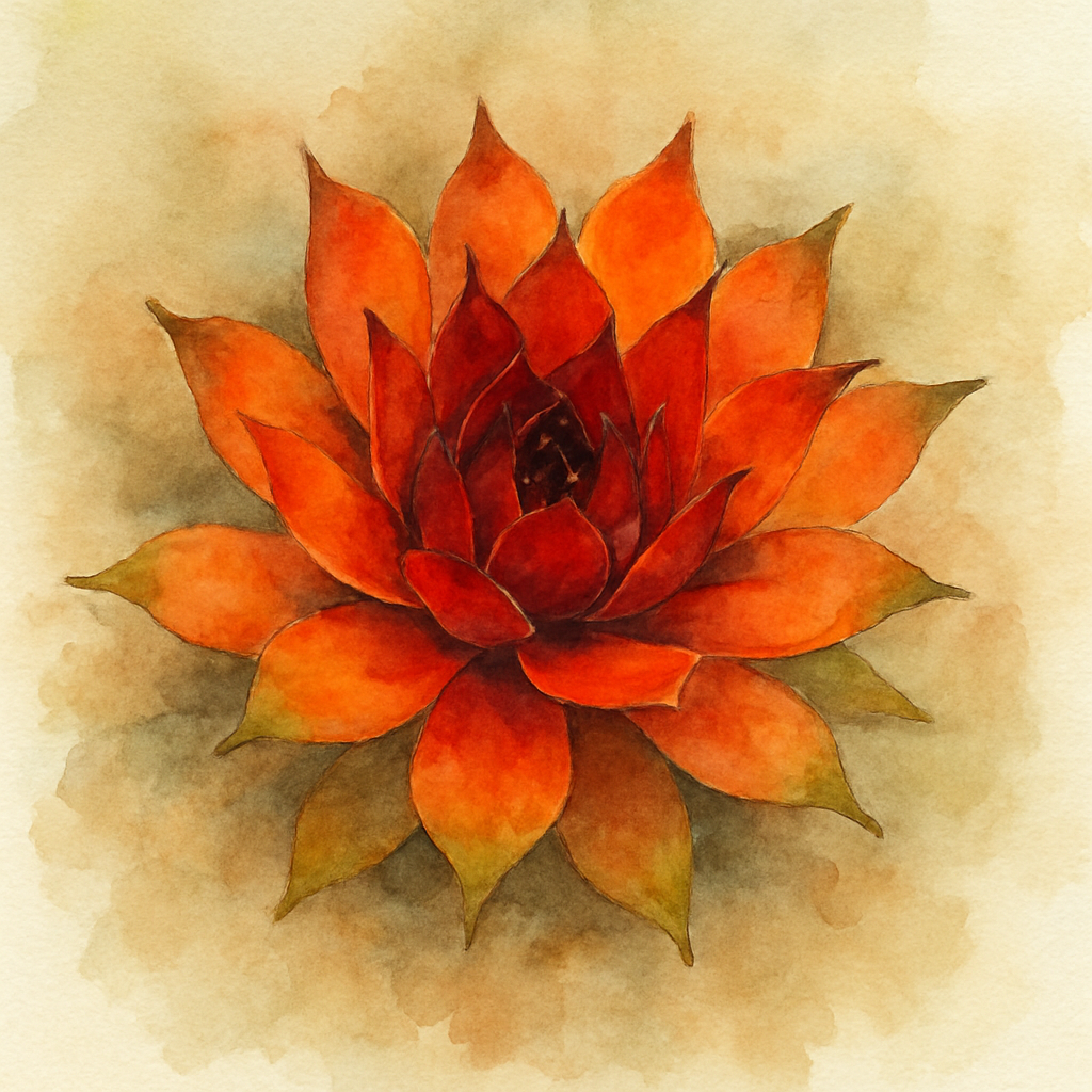 Sempervivum 'Fire Glint'
