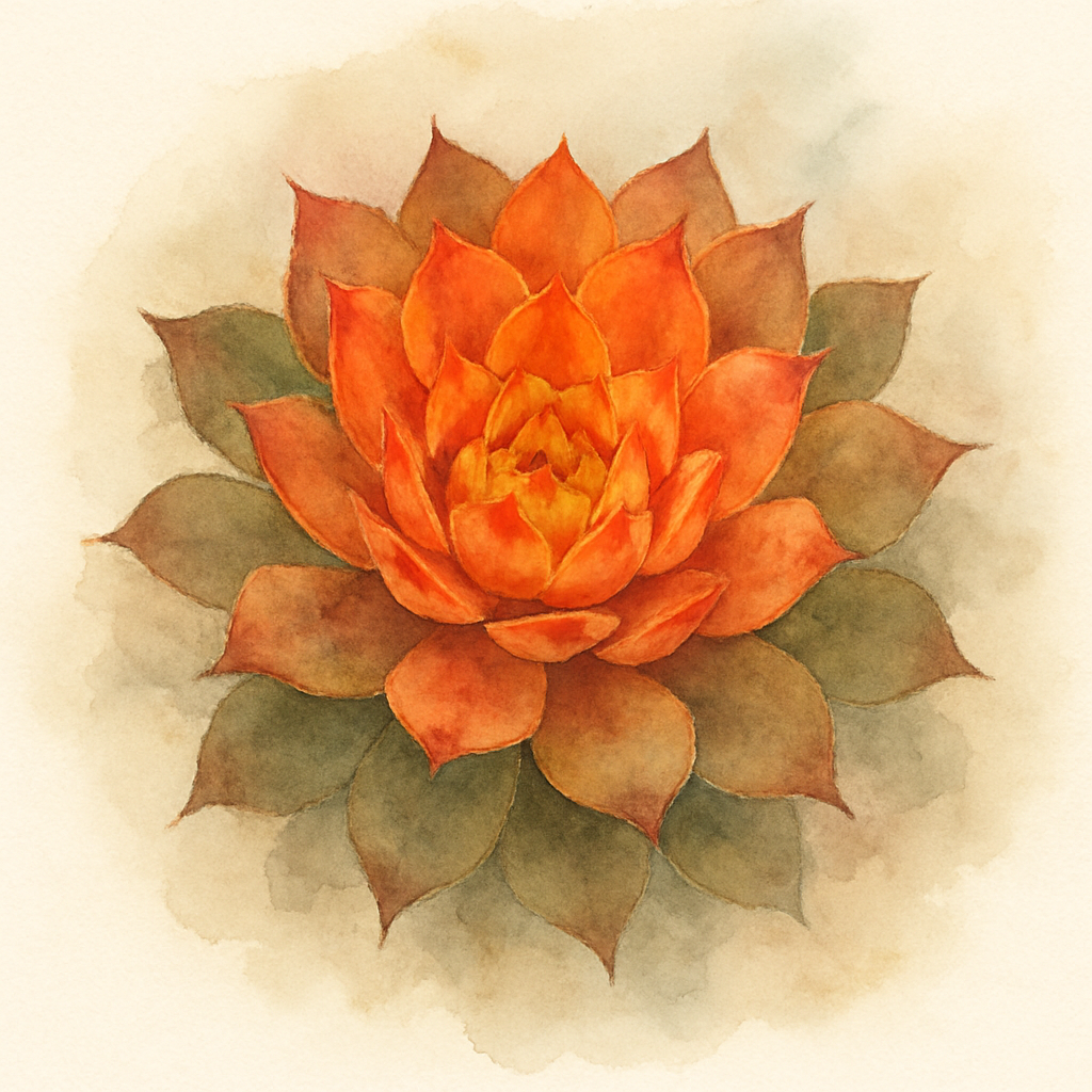 Sempervivum 'Orange Glow'