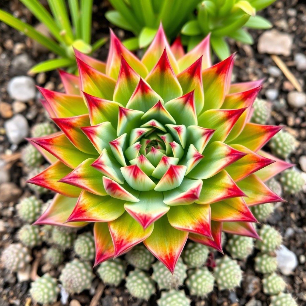 Sempervivum ssp. globiferum 'Toska'