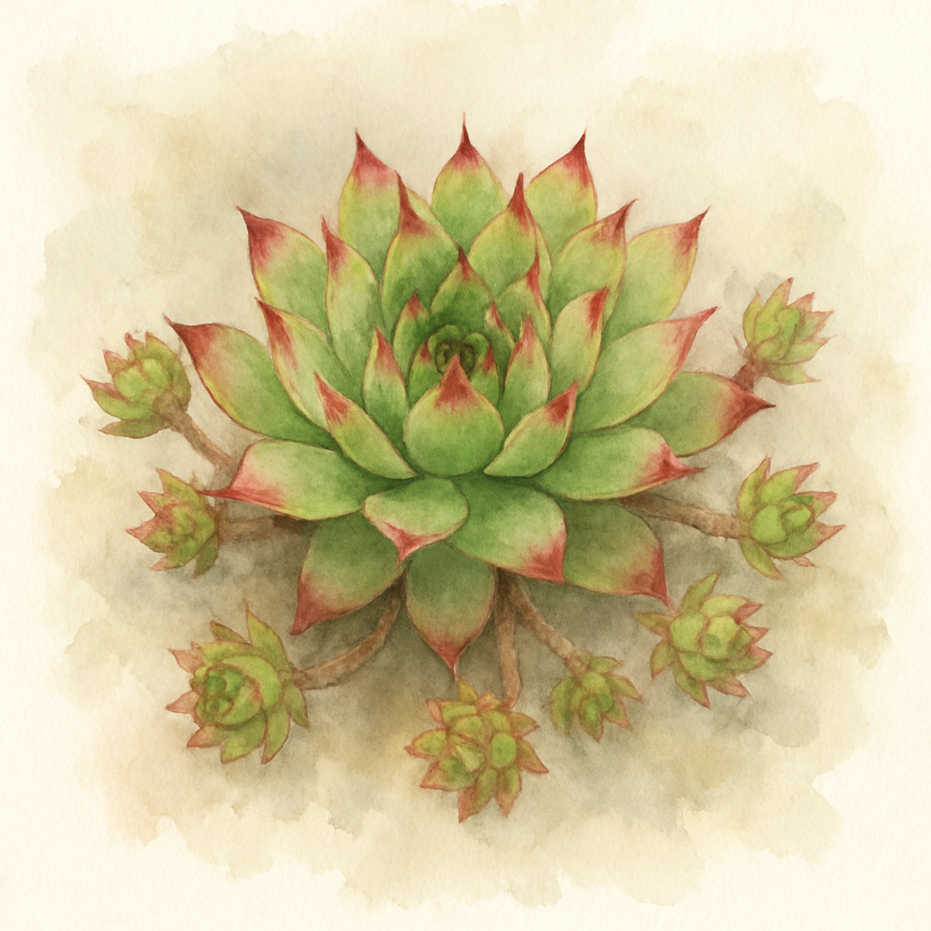 Sempervivum ssp. globiferum 'Toska'