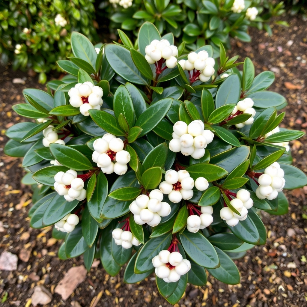 Skimmia japonica ‘O’Berries White’