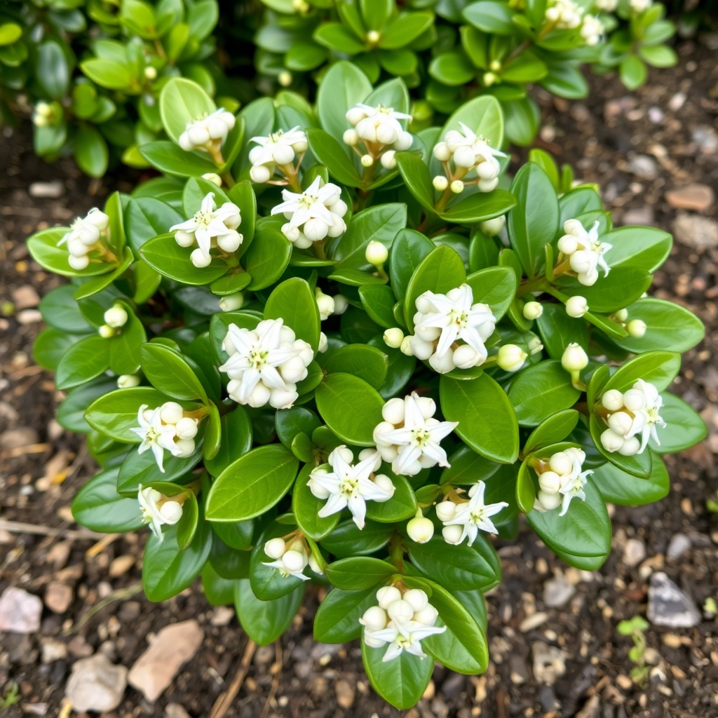 Skimmia japonica ‘White Globe’