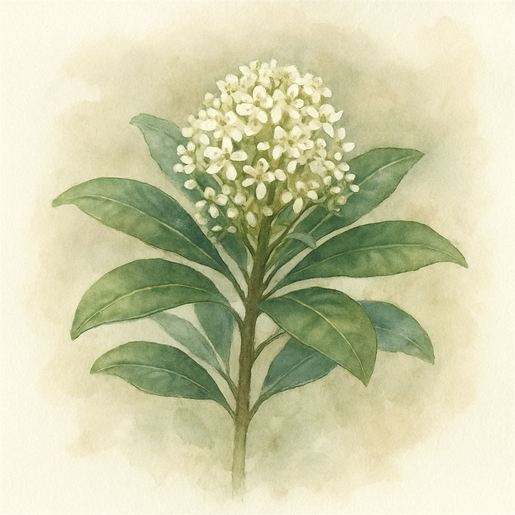 Skimmia japonica ‘White Globe’