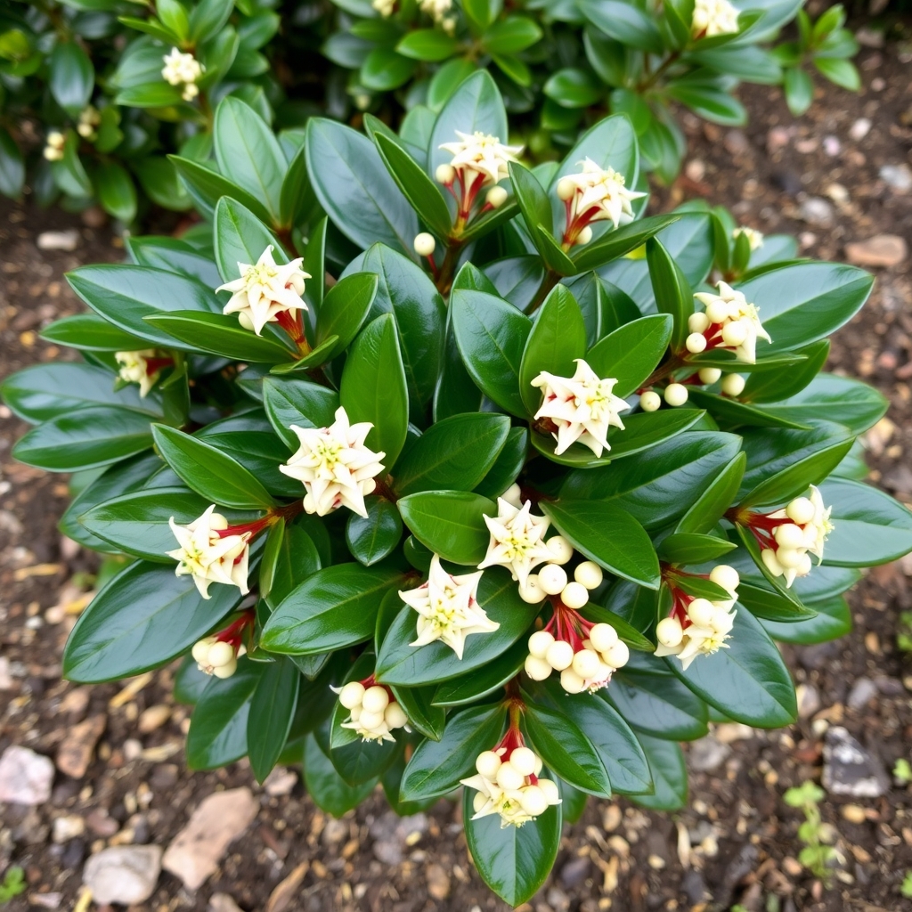 Skimmia 'Kew White'
