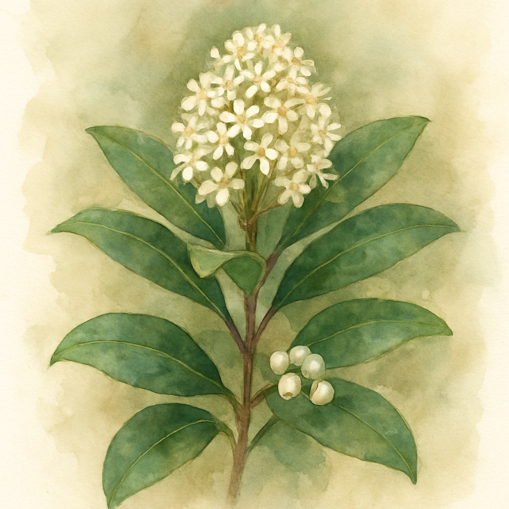 Skimmia 'Kew White'