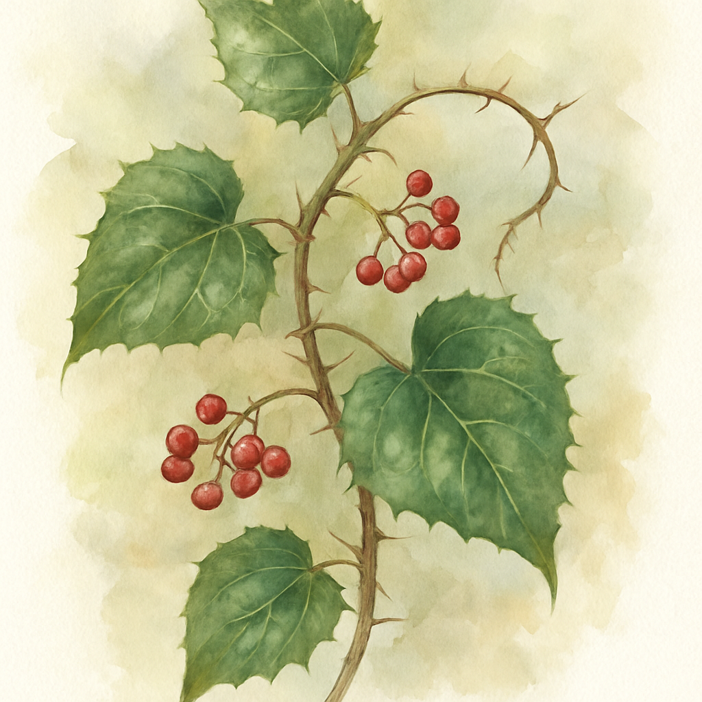 Smilax aspera - Prickly Ivy, Sarsaparille