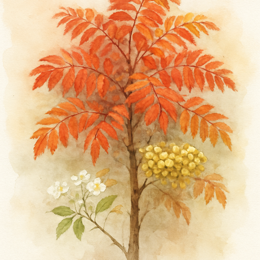 Sorbus aucuparia 'Joseph Rock' (Rowan Joseph Rock)