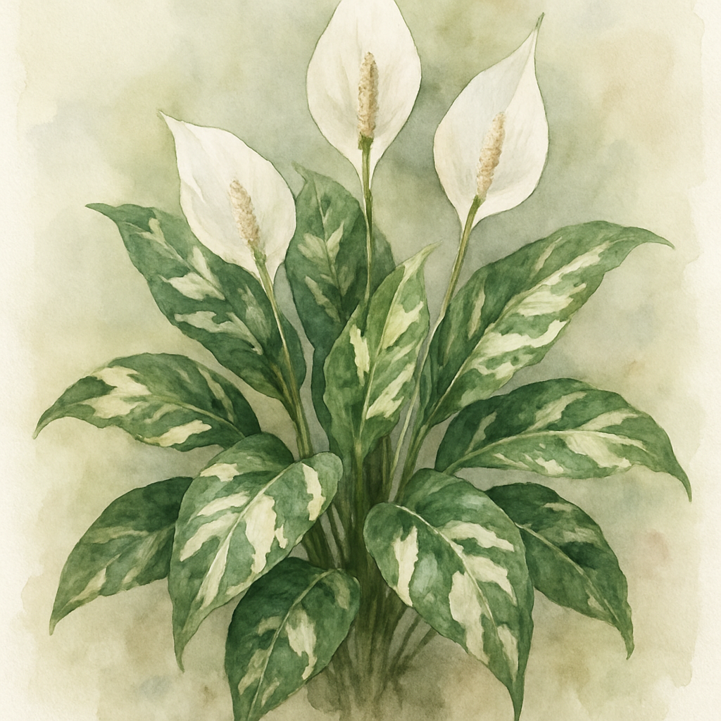 Spathiphyllum 'Domino'