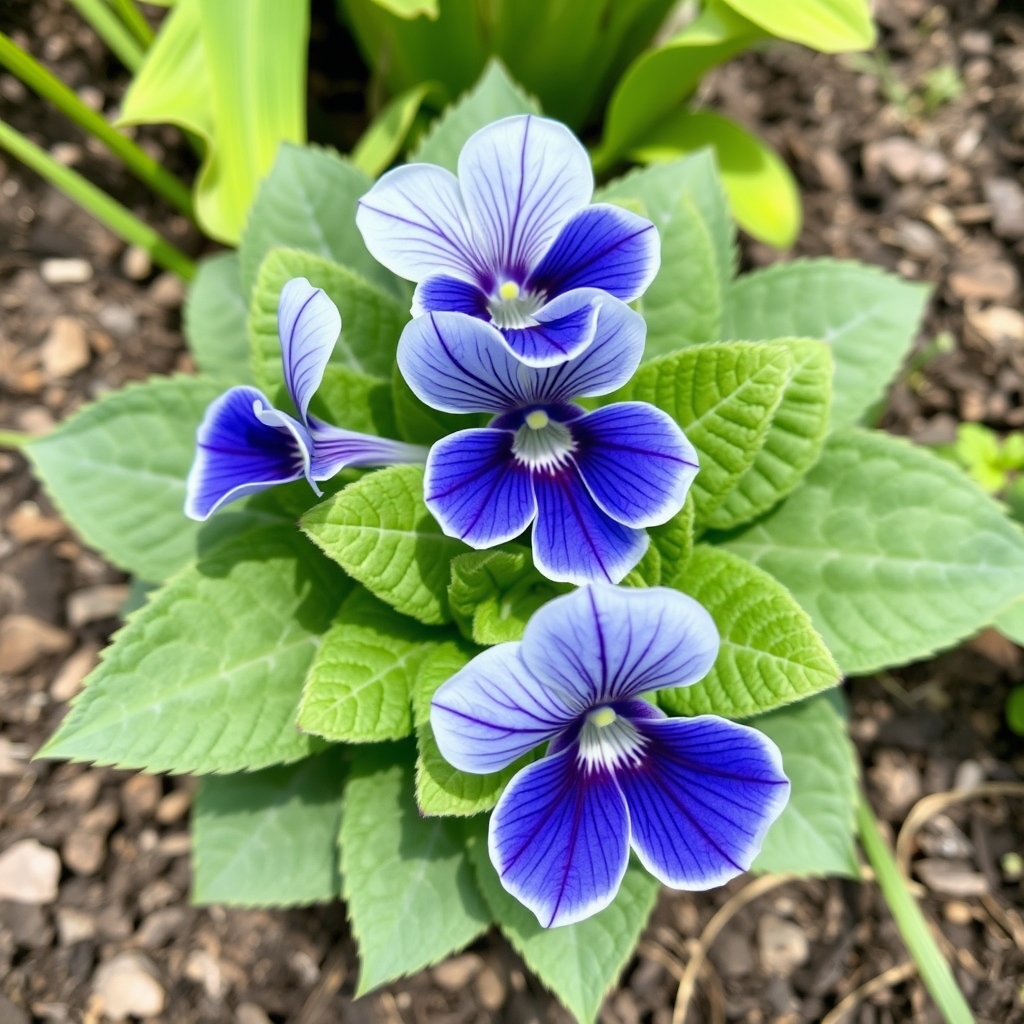 Streptocarpus Harlequin Blue