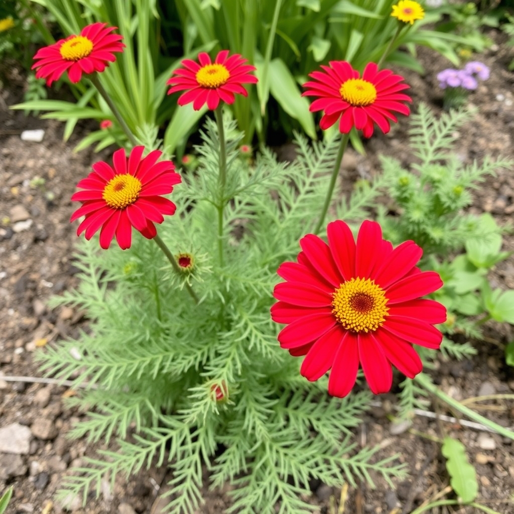 Tanacetum coccineum Robinson's Red