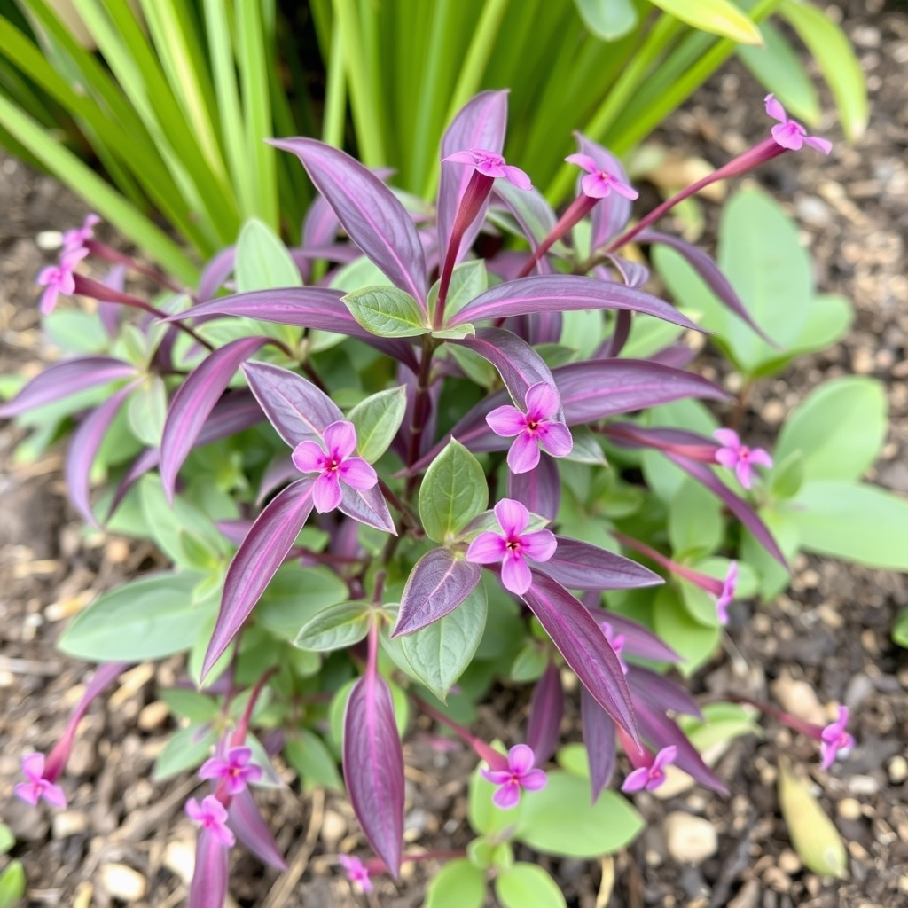 Tradescantia pallida 'Purpurea' (Purple Heart) & Vibes