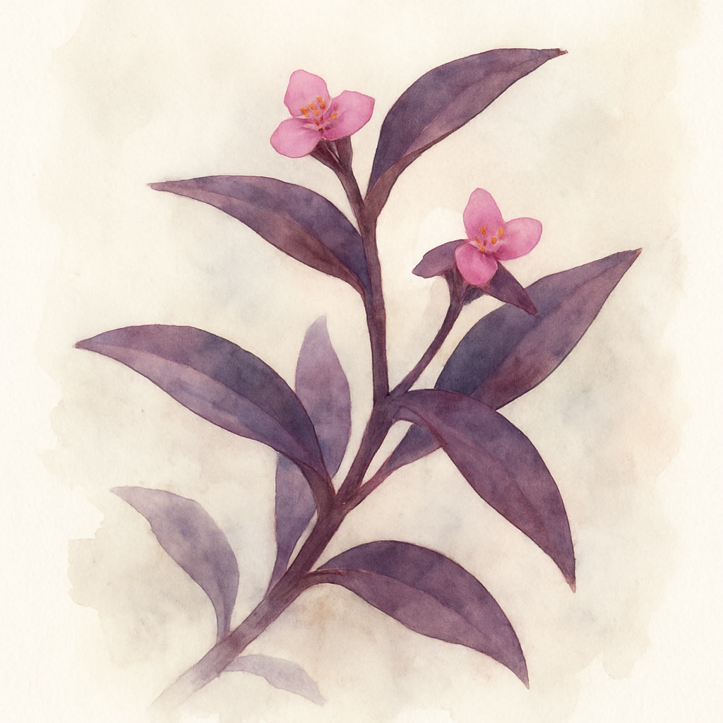 Tradescantia pallida 'Purpurea' (Purple Heart) & Vibes
