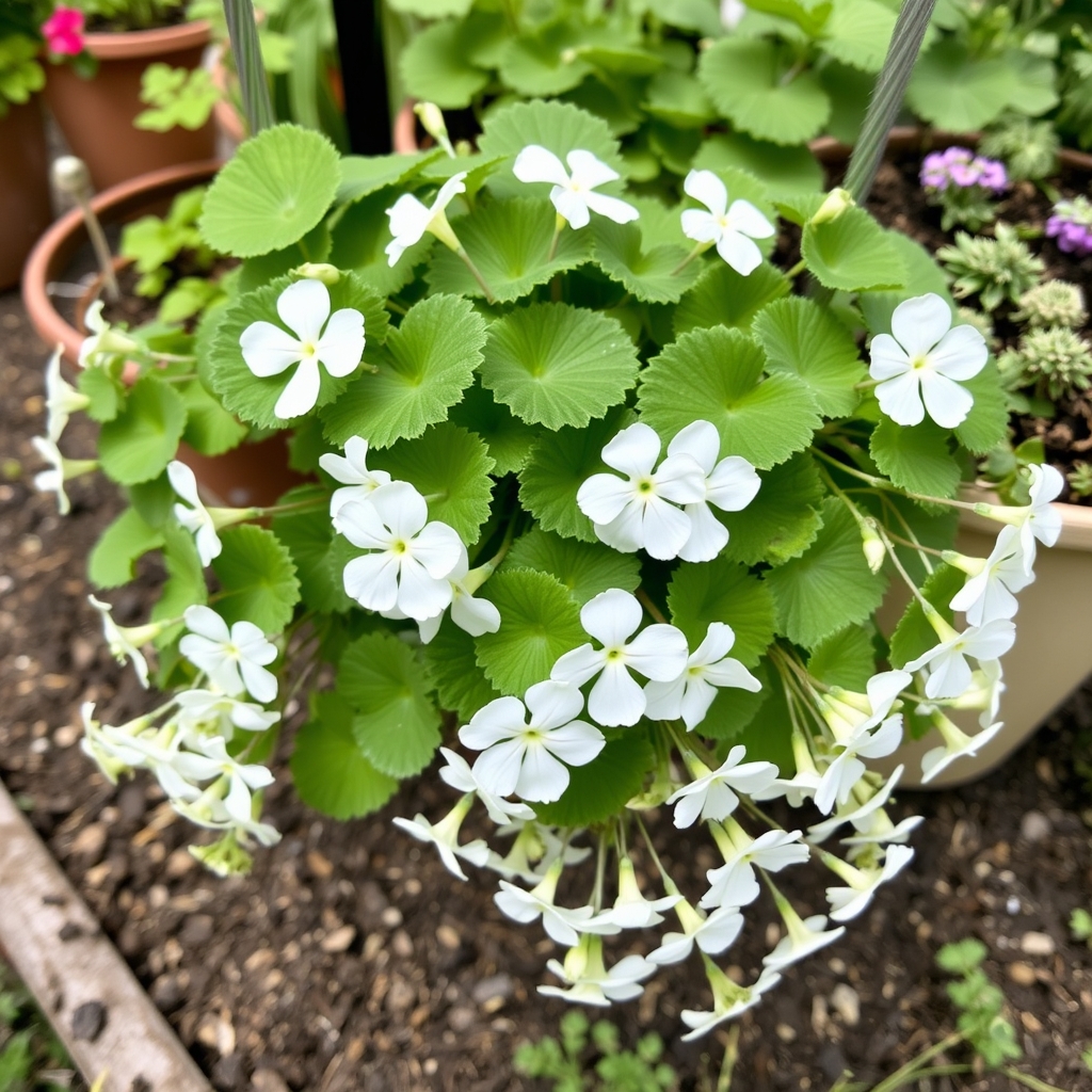 Trailing Geranium White Plant