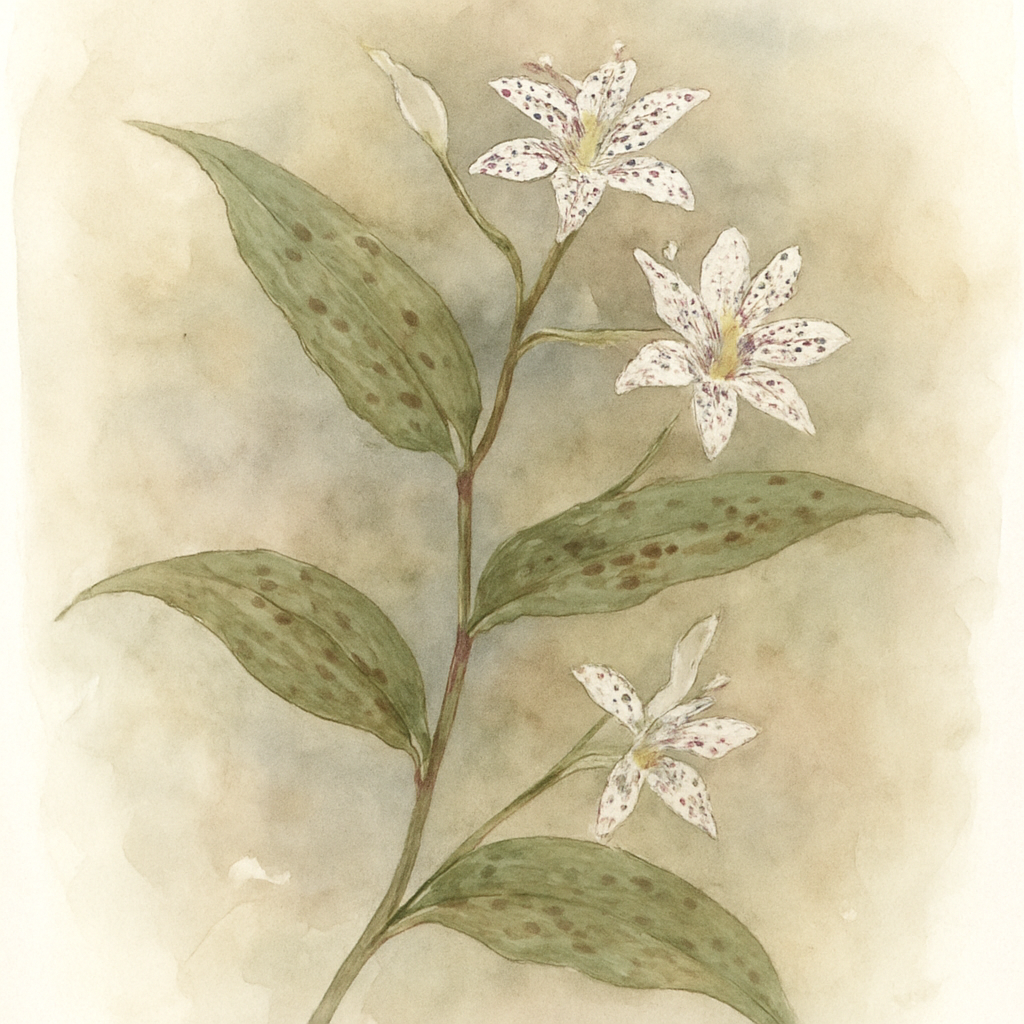 Tricyrtis hirta 'Akachan Daisy'