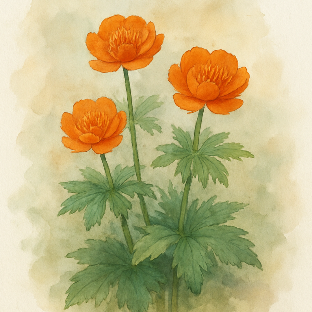 Trollius 'Dancing Flame'