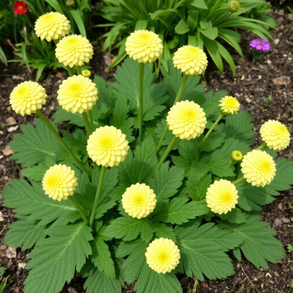 Trollius europaeus f. compactus ‘Lemon Supreme’