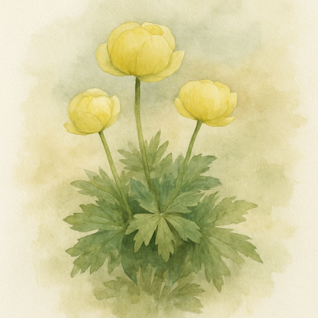 Trollius europaeus f. compactus ‘Lemon Supreme’