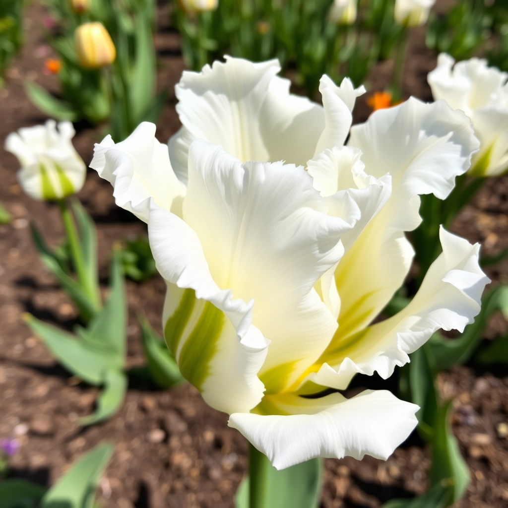 Tulipa ‘White Parrot’